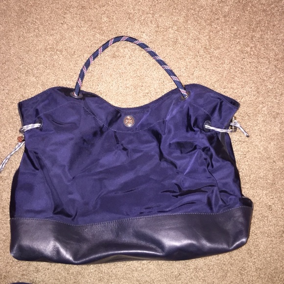 Tory Burch Nylon Cinched tote in Blue - Picture 1 of 4